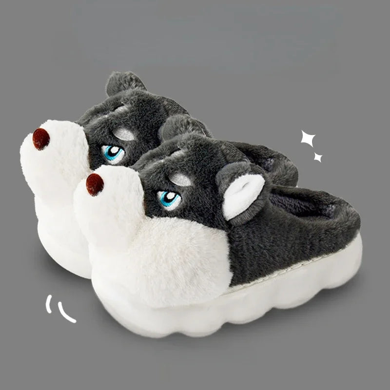 Men's Plush Cotton Slippers | Cozy Anti-Slip Indoor Shoes