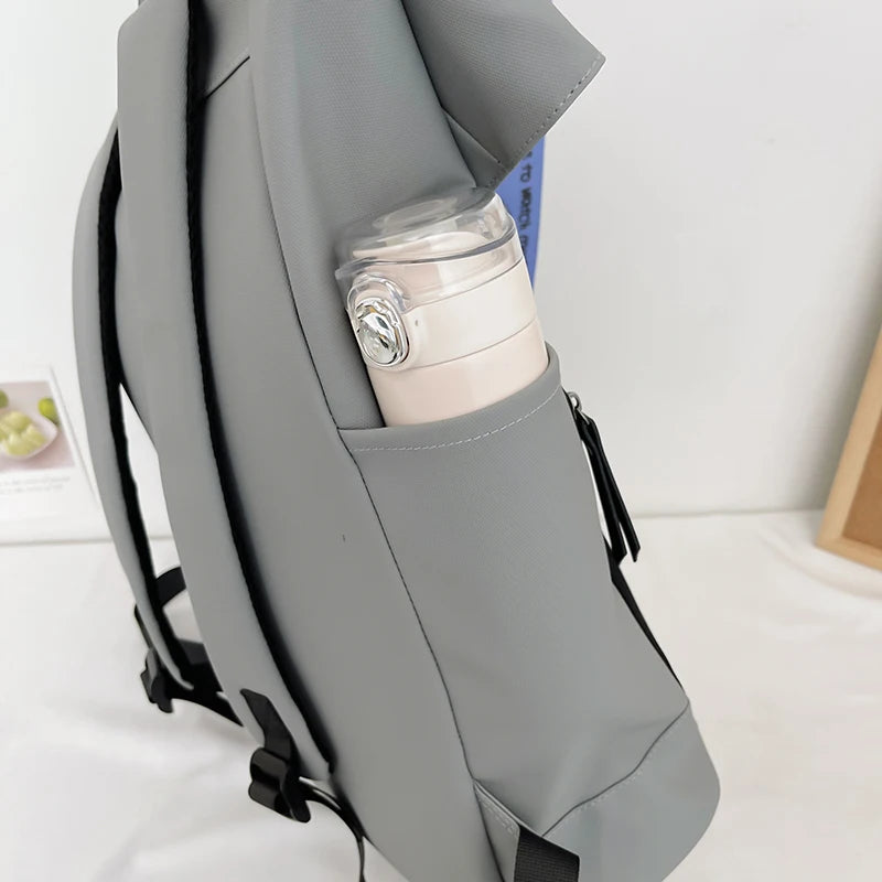 Women's Large Nylon Roll Top Backpack | Versatile Travel Companion