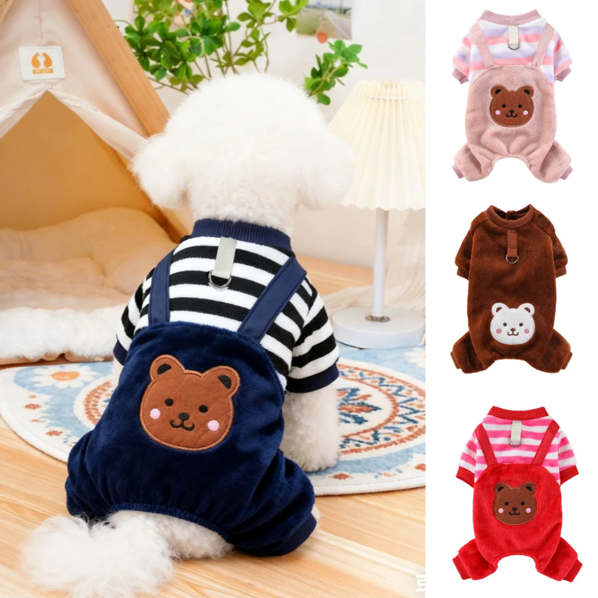 Warm Fleece Jumpsuit for Pets | Cozy Autumn/Winter Coat