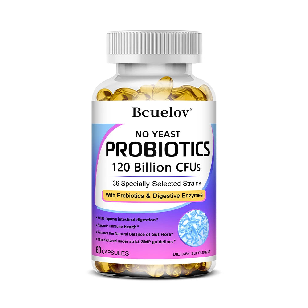 Probiotics 120 Billion CFU with Prebiotics & Digestive Enzymes