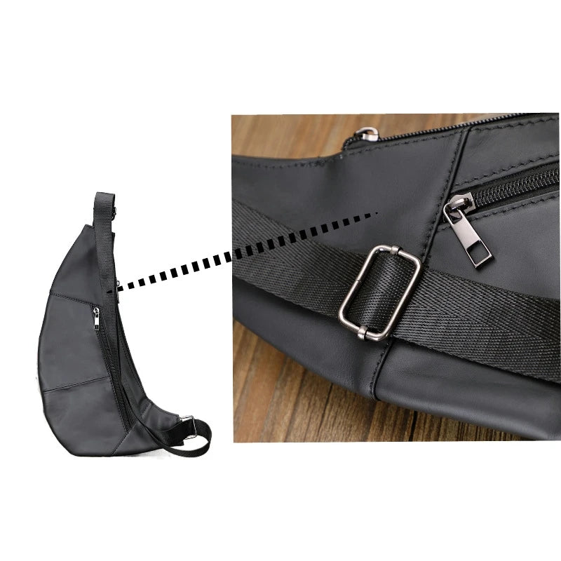 Men's Vintage Leather Sling Bag | Stylish Crossbody Outdoor Bag