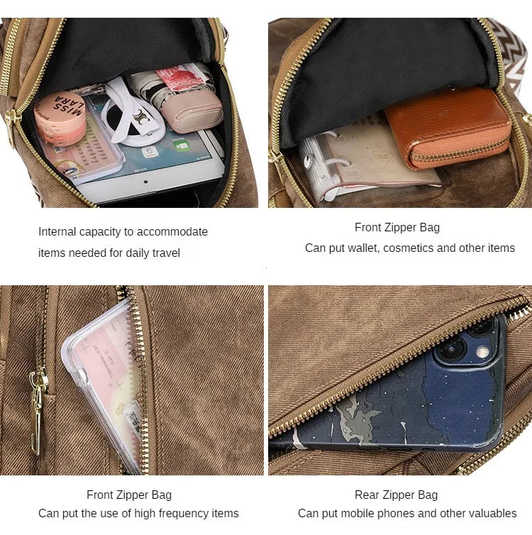 Stylish PU Leather Women Sling Bag | Versatile Crossbody Pack
