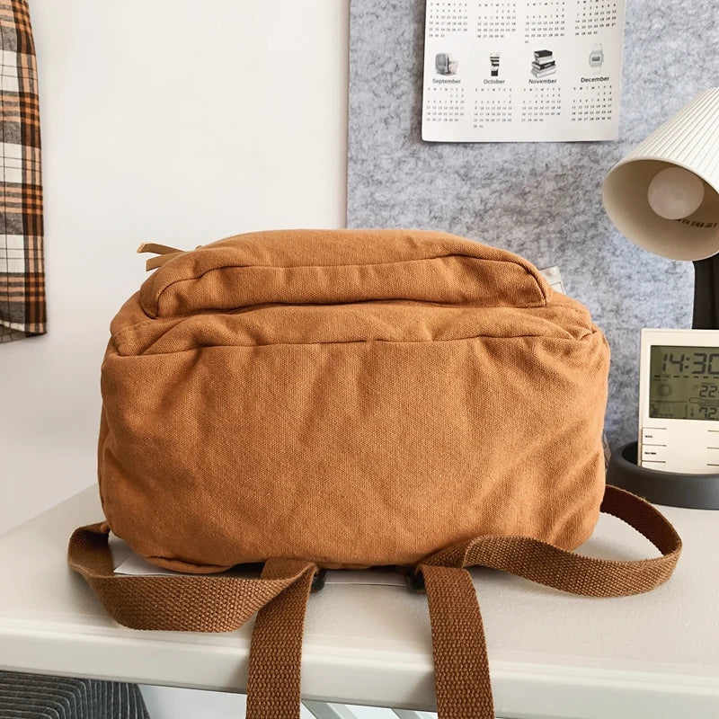 Casual Canvas Backpack for Students | Trendy Unisex College Bag