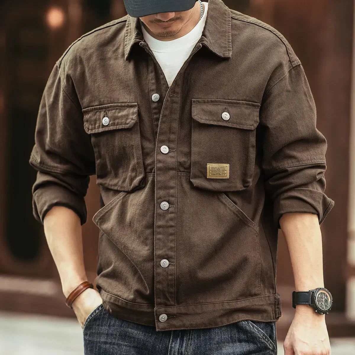 Trendy Loose Cowboy Coat for Men | Casual Denim Jackets