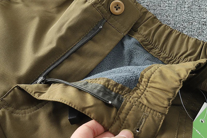 Thick Waterproof Fleece Cargo Pants | Ideal Winter Outdoor Wear