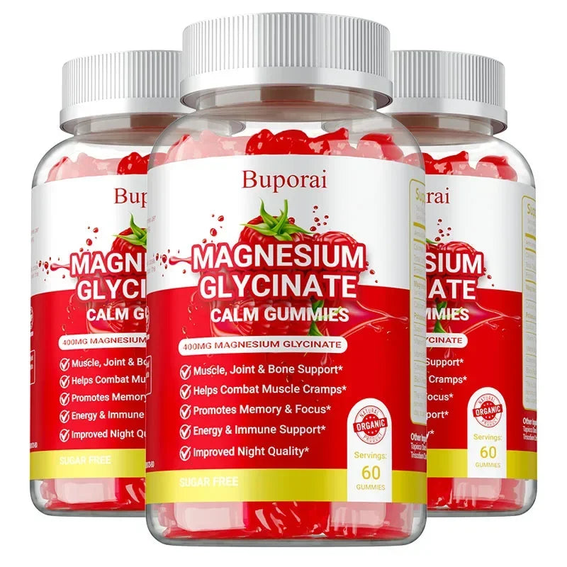 Magnesium Glycinate Gummies for Sleep & Muscle Relief | Relaxation Boost