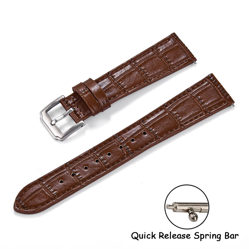 Quality Leather Watch Bands | Universal Slub Pattern Straps