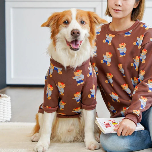 Camiseta para mascotas con estampado Universal Bear | Elegante camiseta de algodón para mascotas