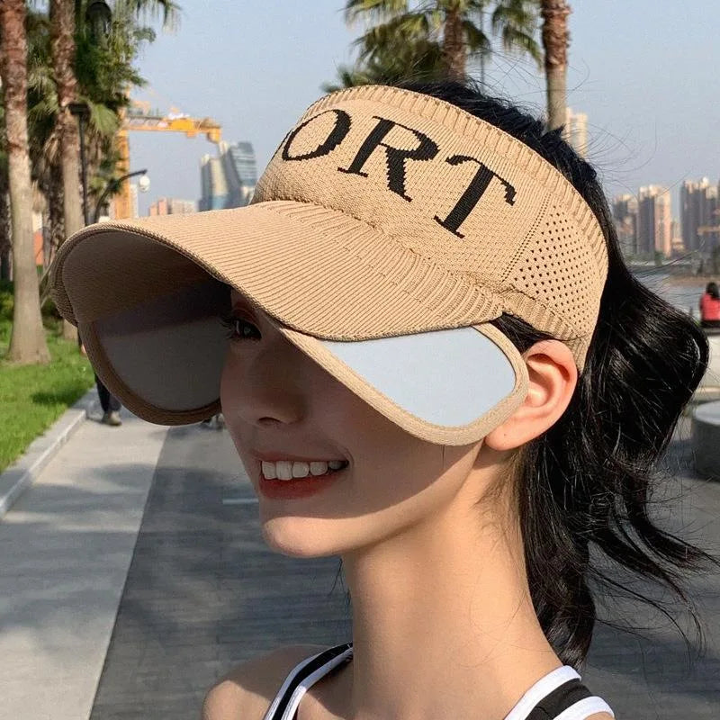 Women's Sunblock Sports Hat | Large Brimmed Outdoor Cap