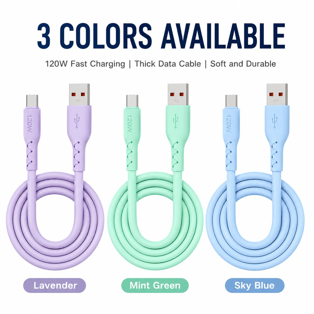 120W Super Fast Charging Cable | Durable USB A to USB C Cable