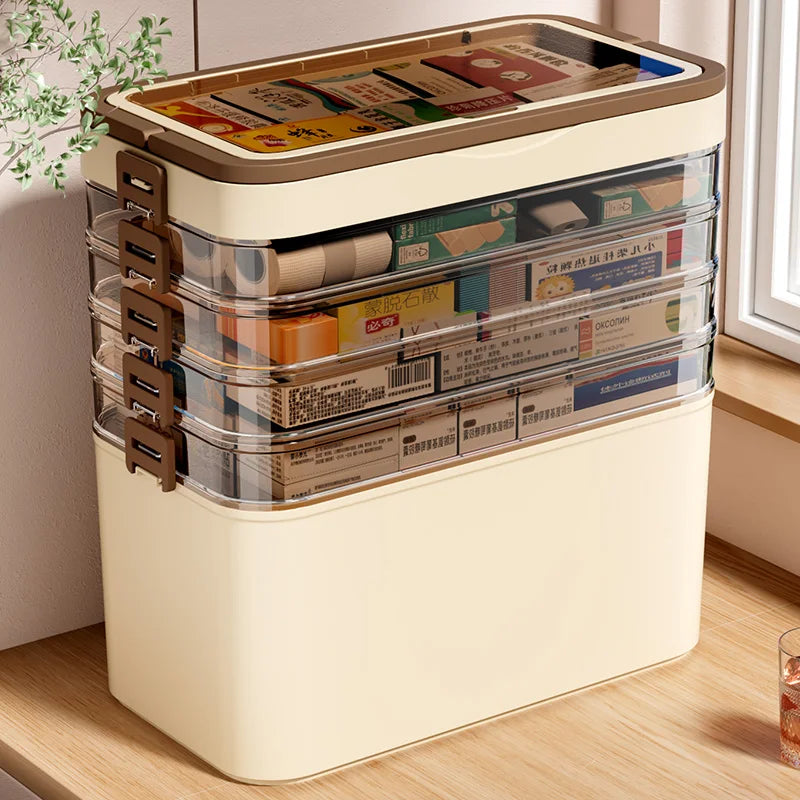 White Portable Medicine Storage Box | Multi-Purpose Organizer