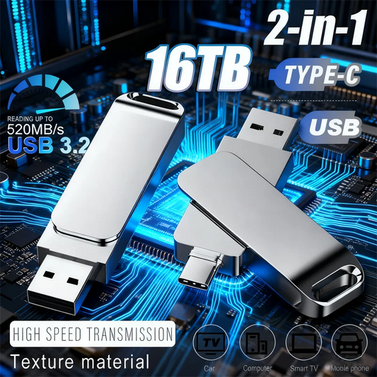 16TB USB 3.2 Flash Drive | Super High Speed Waterproof Stick