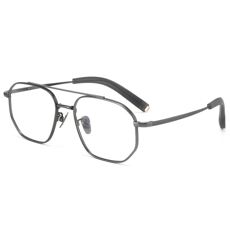 Ultralight Double Bridge Pilot Eyeglasses | Pure Titanium Frames
