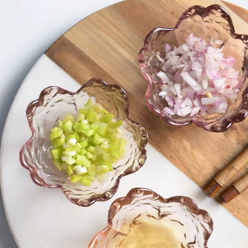 Nordic Style Mini Glass Dish with Gold Inlay | Elegant Serving Bowl