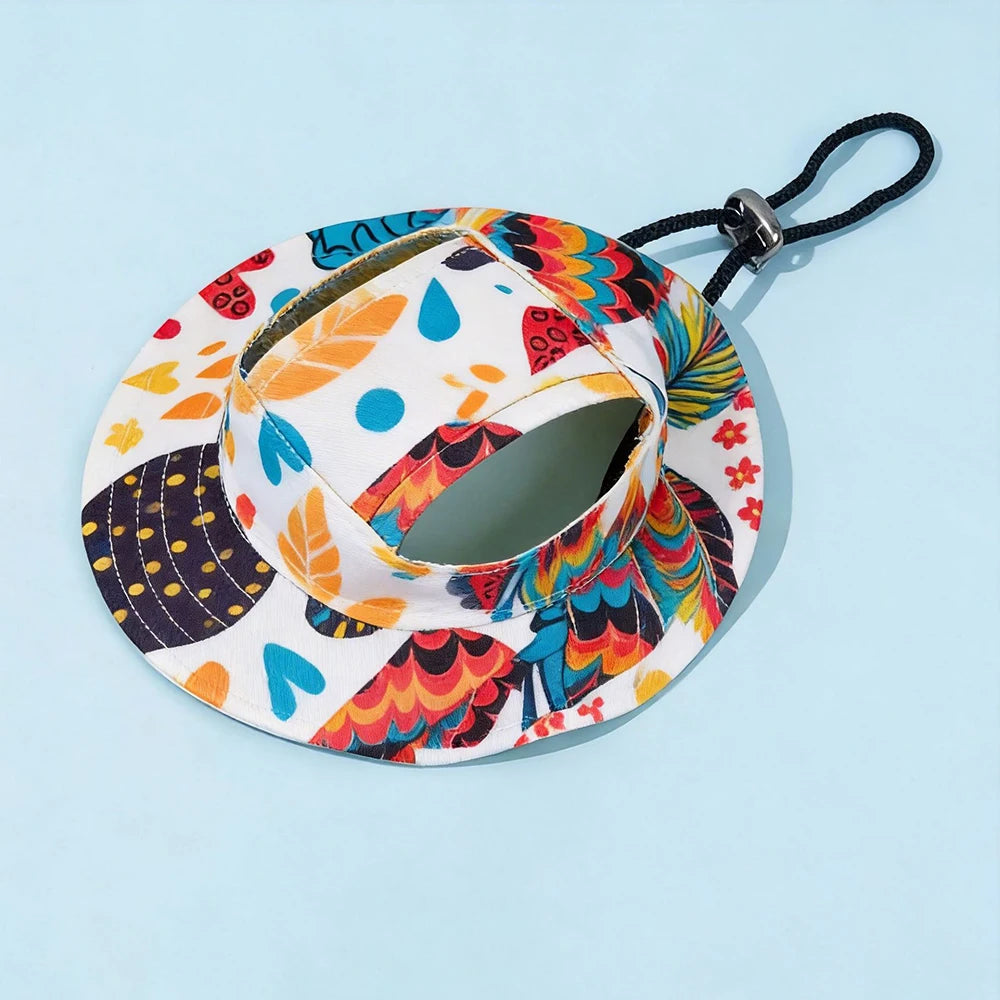 Cute Print Dog Hat for Small & Medium Dogs | Adjustable Pet Cap