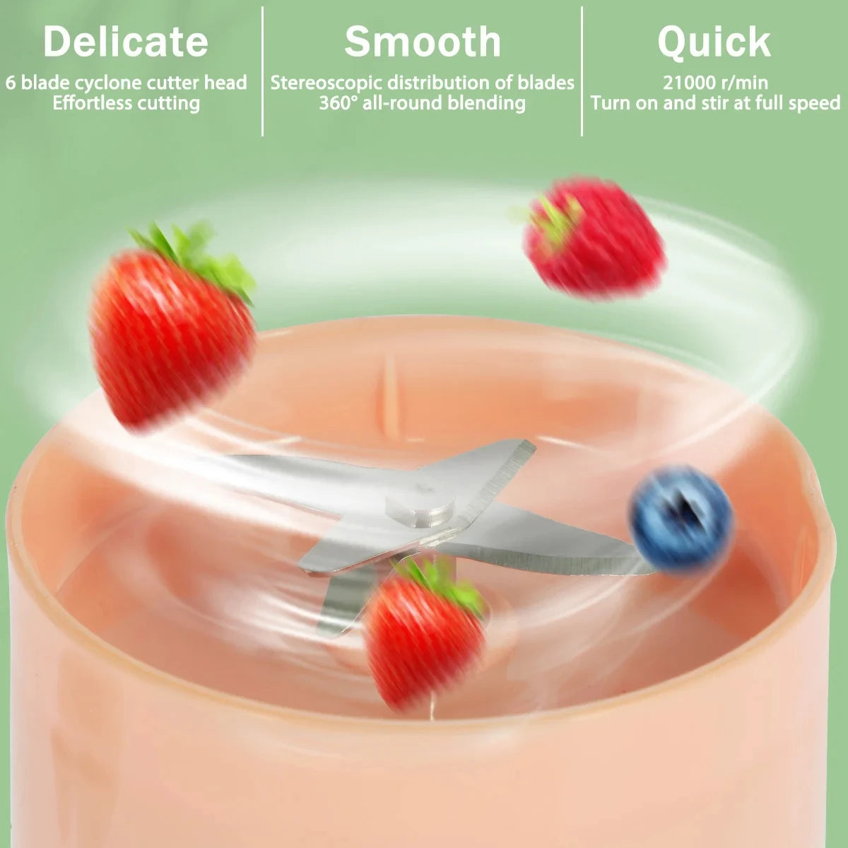Portable USB Rechargeable Mini Juice Blender | Travel Smoothie Maker