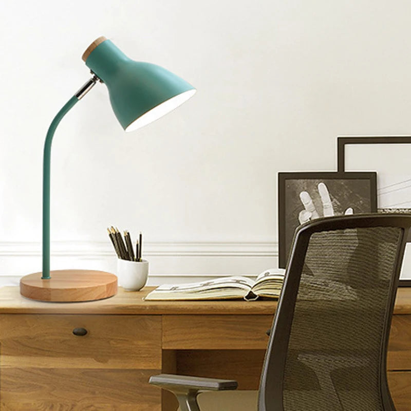 Modern Solid Wood Macaron Table Lamp | Stylish Desk Lighting