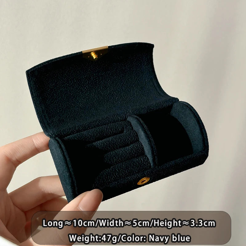 Portable Mini Jewelry Storage Box for Business Trips | Light Luxury