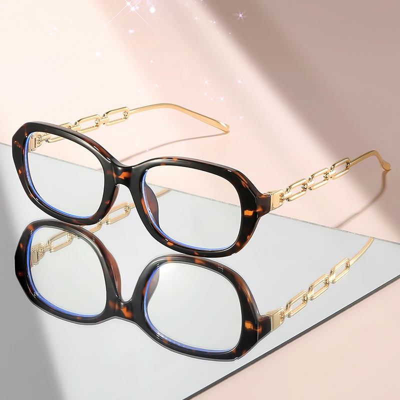 Fashionable Oval Anti-Blue Light Glasses | Protect Your Eyes