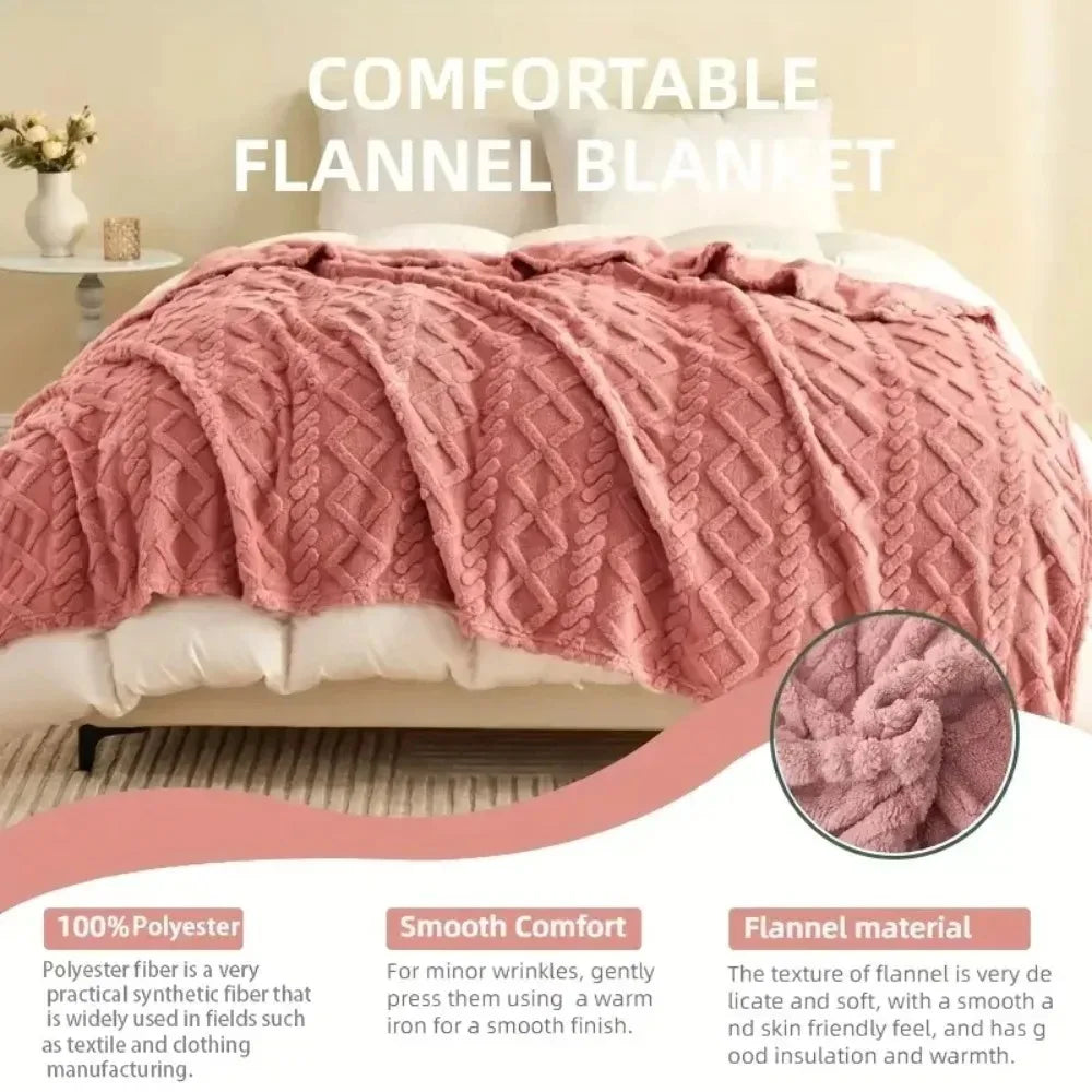Extra Thick Plush Fleece Blanket | Soft All-Season Throw for Comfort