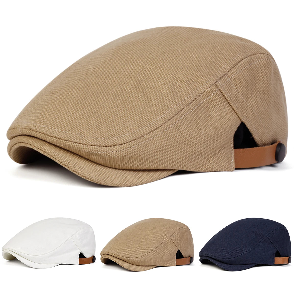 Unisex Mongolia Embroidery Newsboy Cap | Adjustable Beret Hat