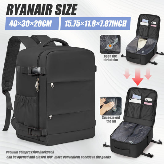 Vacuum Compression Travel Backpack | Ideal Cabin Bag for Air Travel