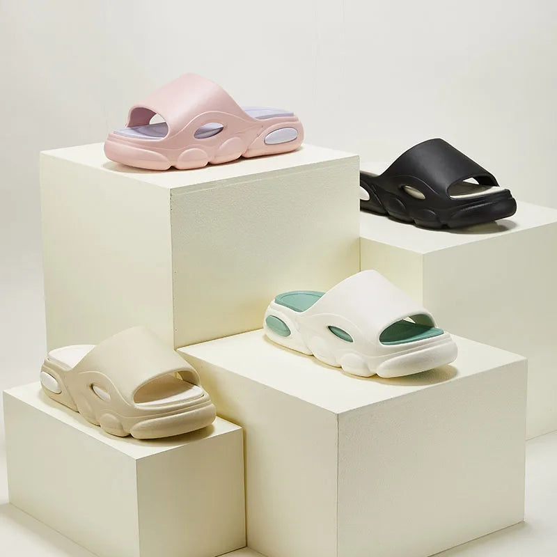 Men's Summer Sandals - Soft Cloud House Platform Slides for Beach