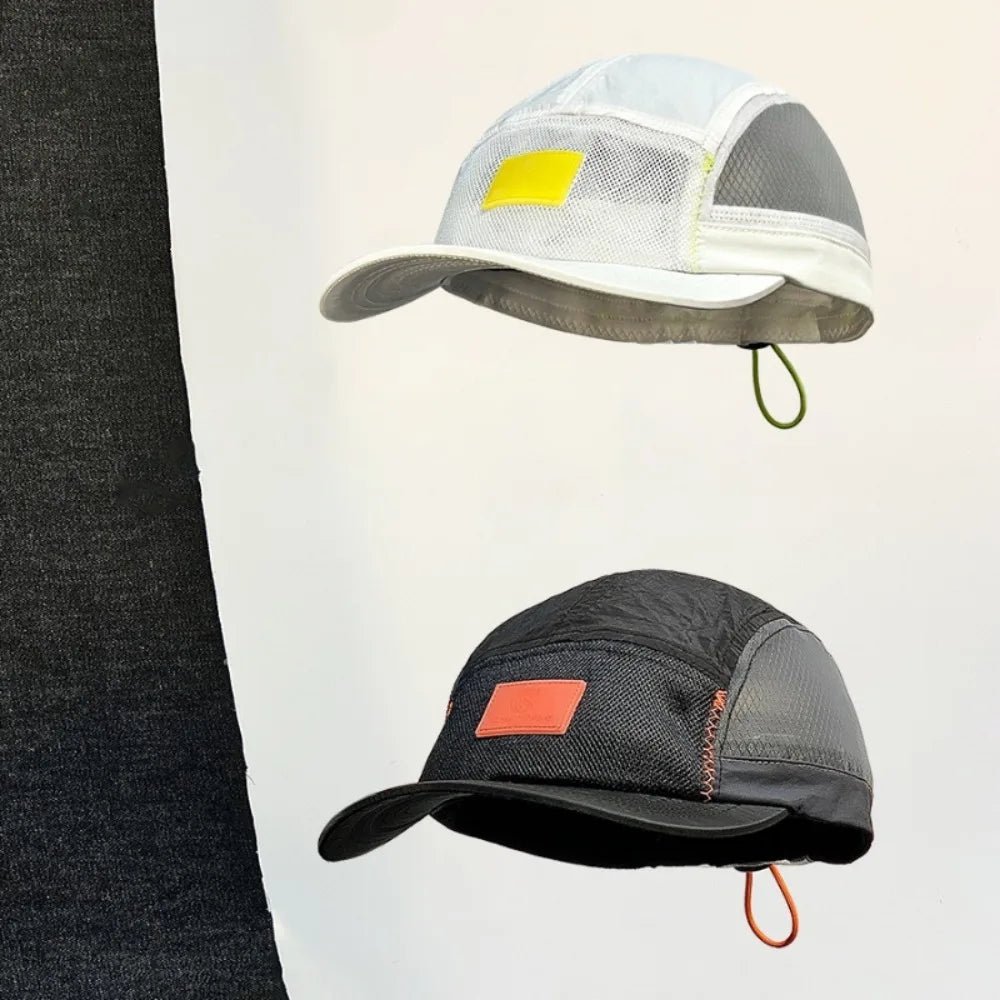 Vintage 5 Panel Men Women Baseball Cap Quick Dry Waterproof Mesh for Running Camping Outdoor Streetwear Fashion