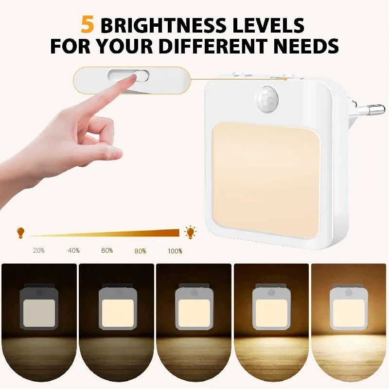Motion Sensor LED Night Light | Wireless Bedside Lamp for Kids
