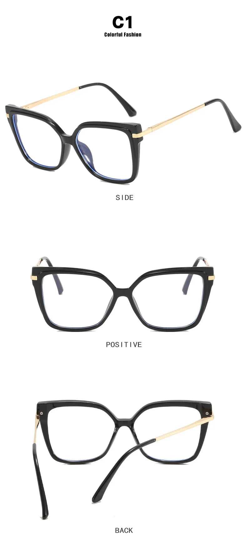 Stylish Retro Square Glasses Frame | Anti-Blue Light Protection