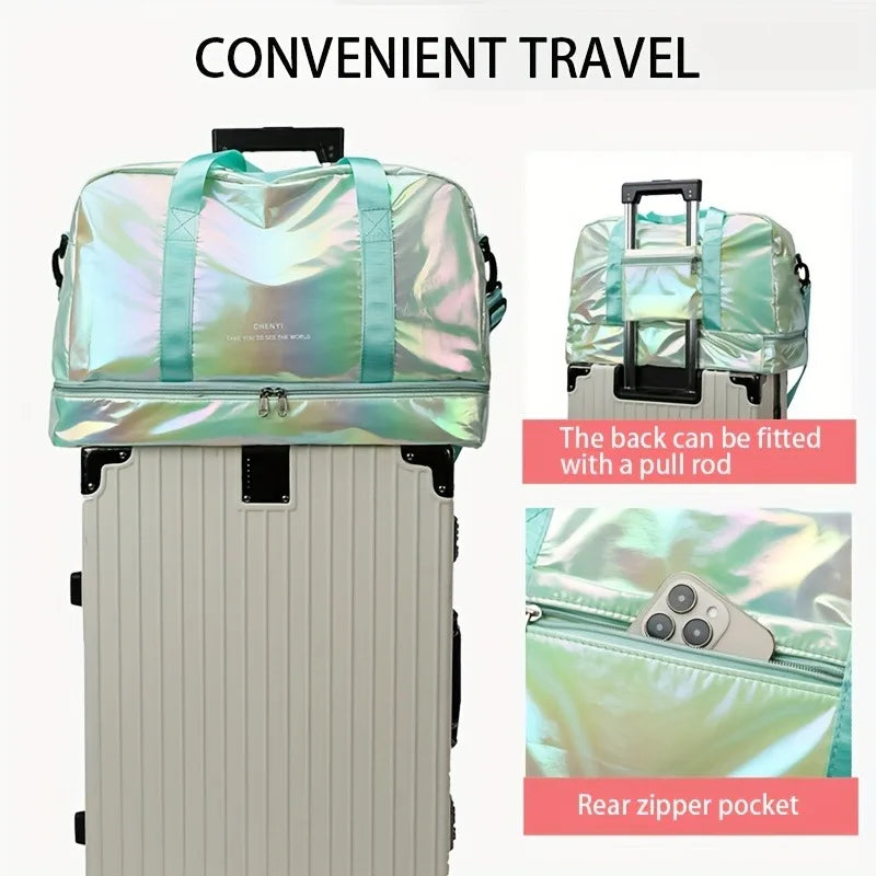 Lightweight Holographic Travel Duffel Bag | Large Capacity Tote