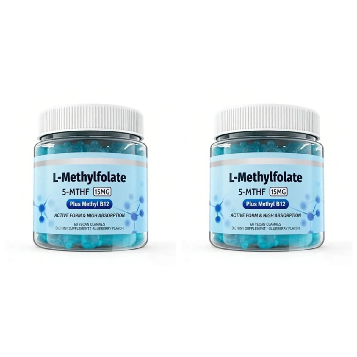 L-Methylfolate Gummies with B-Complex Vitamins for Daily Nutritional Support