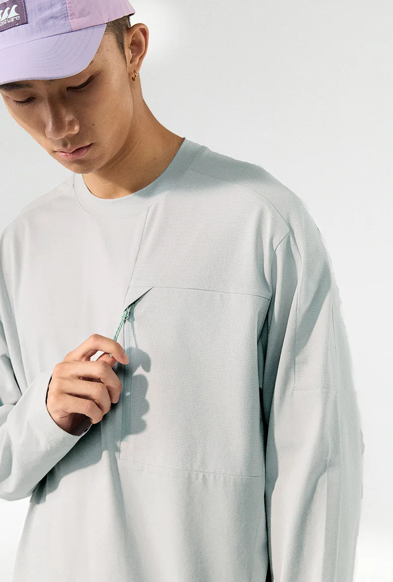 Men's Zip-up Long-sleeved Quick-dry Outdoor Base Layer Top