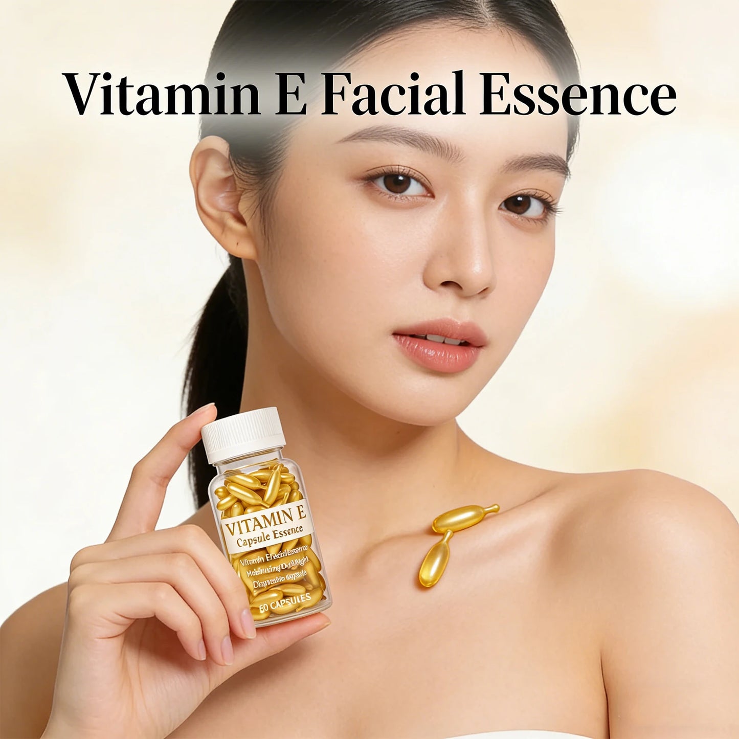 Vitamin E Face Serum Capsules for Deep Hydration and Firming