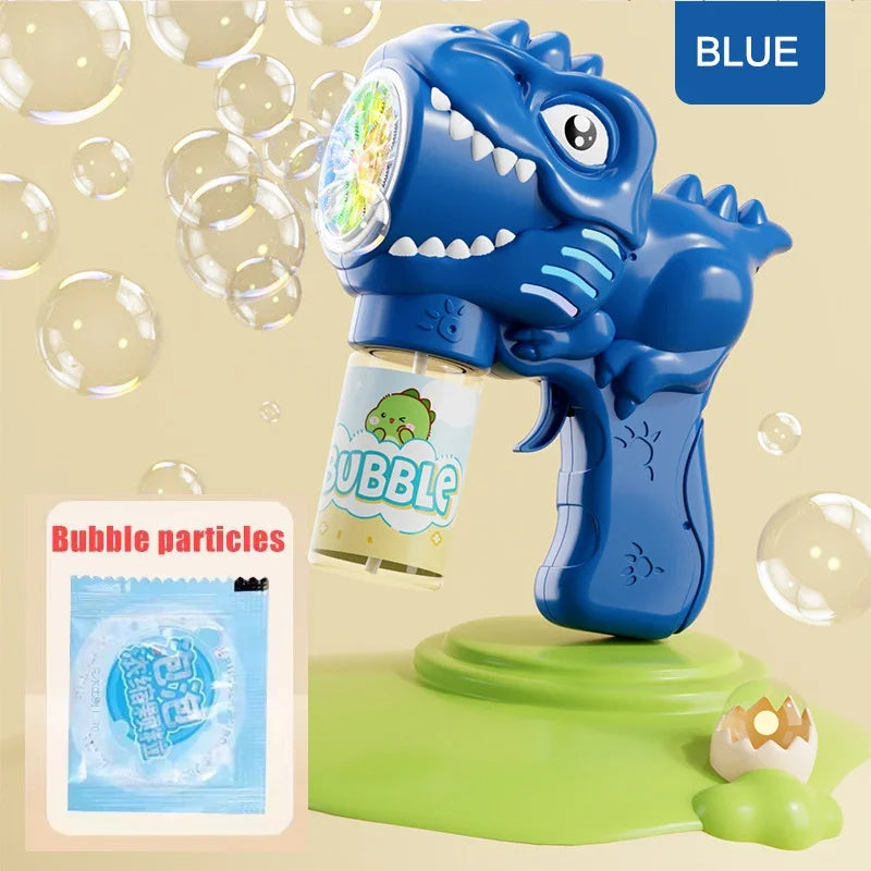 6-Hole Dinosaur Bubble Machine | Fun Electric Bubble Gun Toy