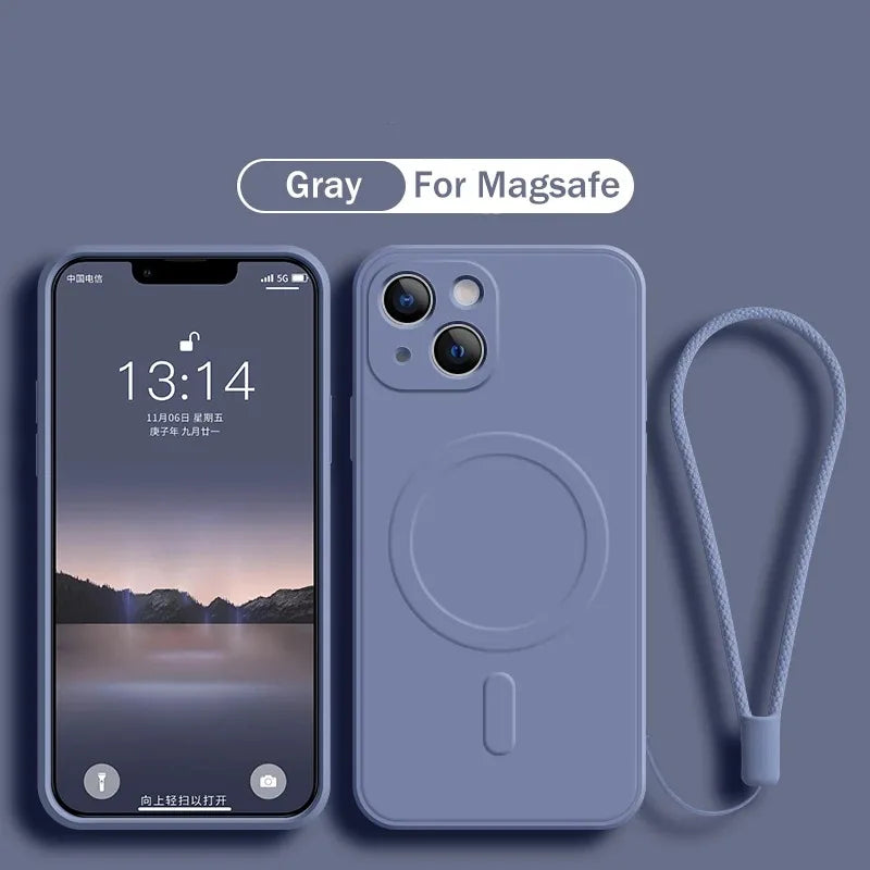 Magnetic Wireless Charge Case for iPhone | Soft Silicone Cover