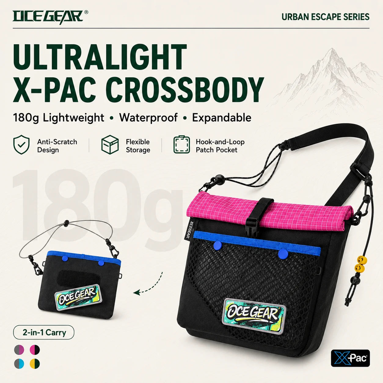 Ultralight Waterproof Crossbody Bag | Perfect for Hiking & Camping