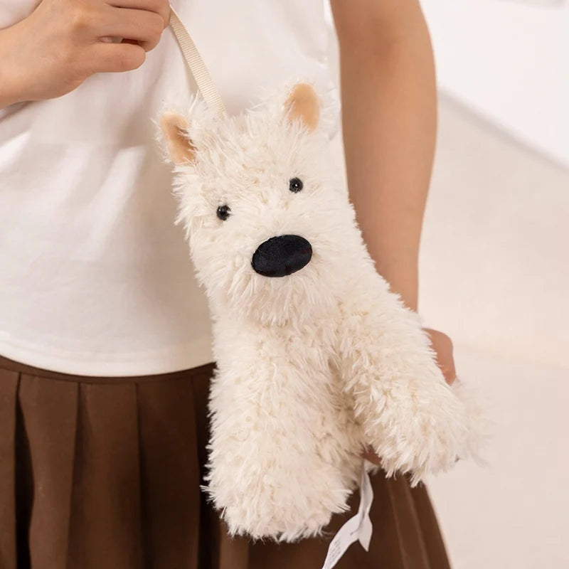 Cute Plush Dog Sling Bag | Adorable Shoulder Purse for Kids