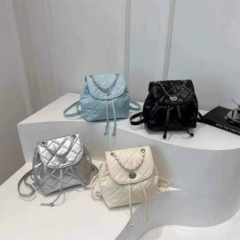 Bolso de hombro informal de verano con diseño de cuadros y gran capacidad