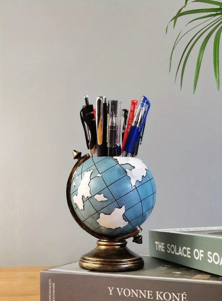 Creative Globe Pen Holder | Unique Desk Organizer for Office & Home