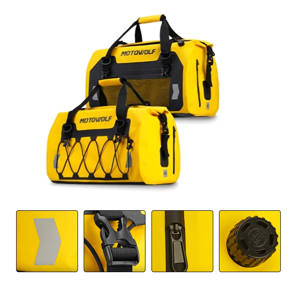 Waterproof Motorcycle Rear Seat Bag | Versatile Travel Duffel Bag