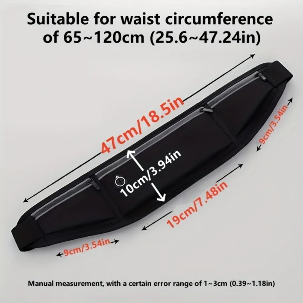 New Running Waist Bag Professional Men Women Elastic Waist Pack with Adjustable Strap Hidden Gym Sports Bags Mobile Phone Case