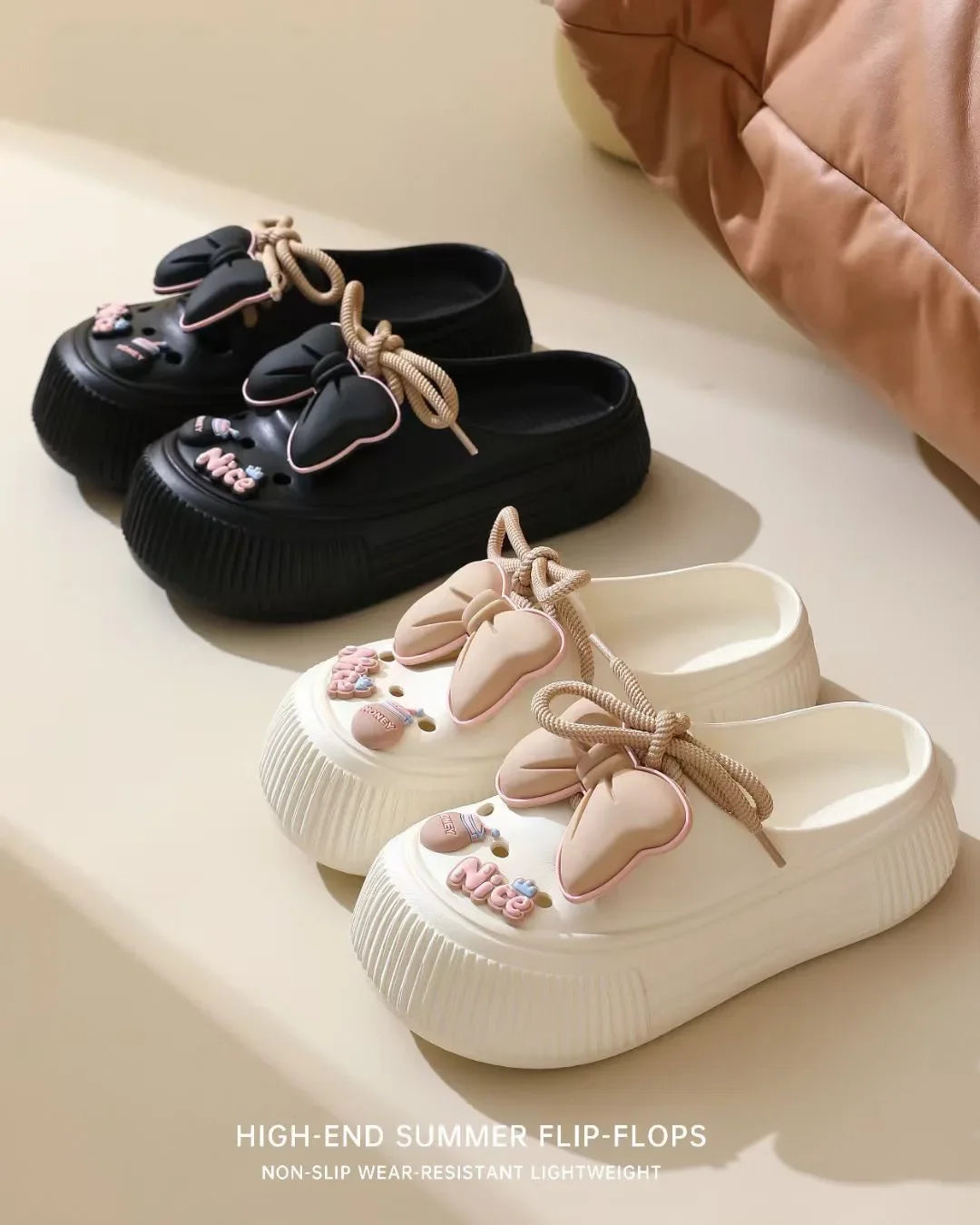 Women's Cute Bow EVA Slippers | Stylish Summer Sandals