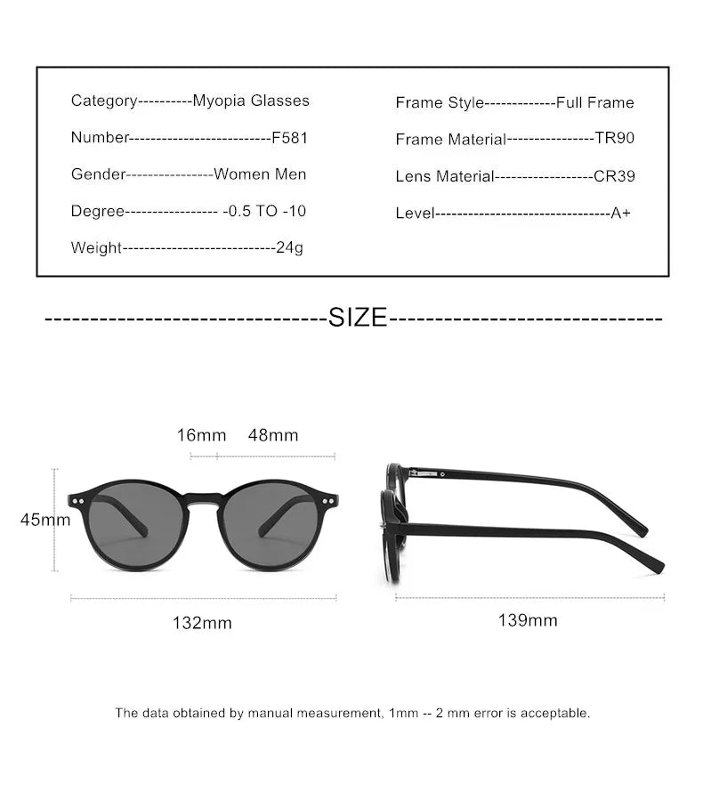 Custom Myopia Glasses with Polarized Clips | Stylish Vision Solution