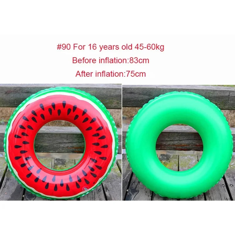 Watermelon Pool Floats | Fun Inflatable Swimming Ring for All Ages