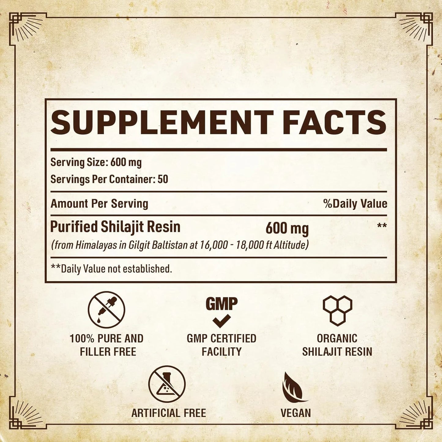 Pure Himalayan Organic Shilajit Resin | Maximum Potency 600mg