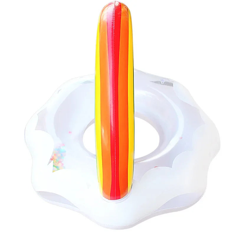 Rainbow Inflatable Swimming Ring | Fun Pool Float for All Ages