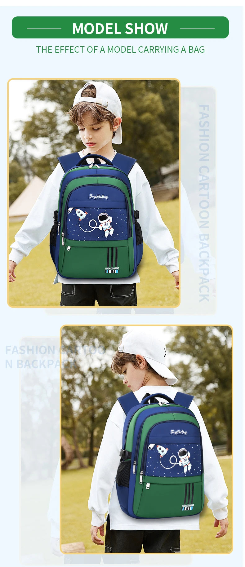 Waterproof Astronaut-Inspired Schoolbag for Boys | Ages 6-12