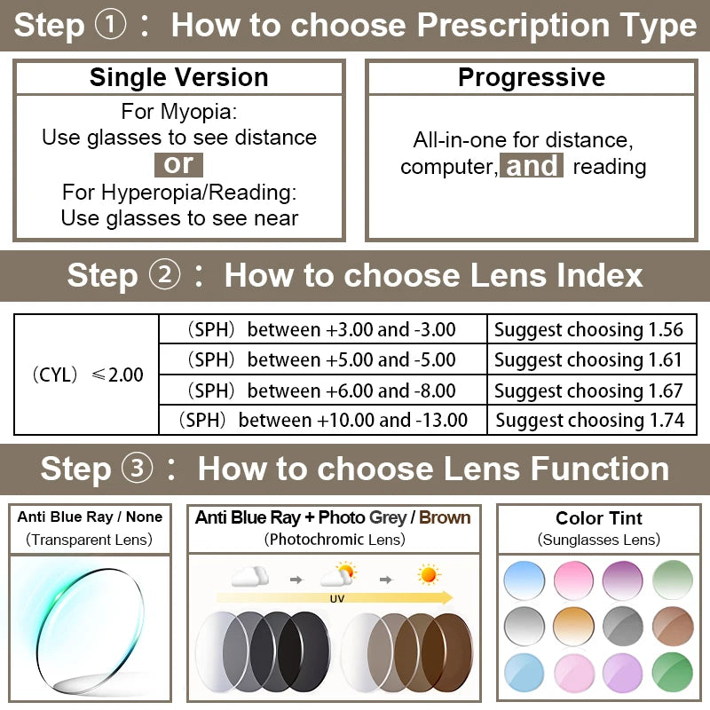 Customized Progressive Lens Glasses for Women | Stylish Eye Protection