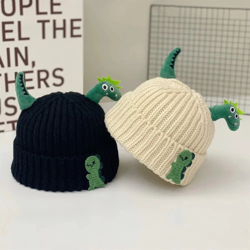 Cute Dinosaur Baby Knitted Winter Hat | Warm Wool-Blend Beanie